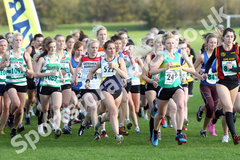 Start of the Senior Womens race, Sherman Cup, South Shields